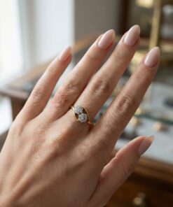 Antique Victorian 22k Gold Toi Et Moi Diamond Cluster Ring | 3.03g Size S~220