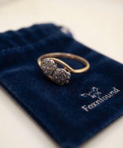 Antique Victorian 22k Gold Toi Et Moi Diamond Cluster Ring | 3.03g Size S~220