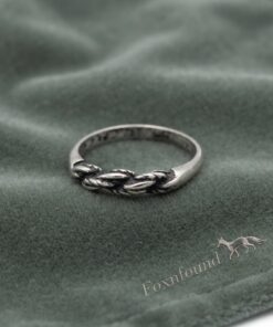 Vintage Soviet Sterling Silver 875 Uk P, Braided Band Ring / Rope Twist~220