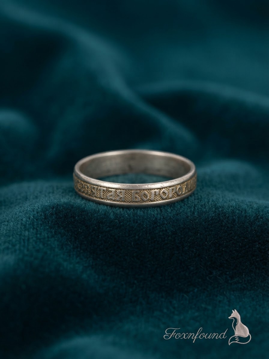 Vintage Russian Orthodox Sterling Silver Ring "СВЯТАЯ БОГОРОДИЦЕ" (Holy Theotokos) Uk R/Us 8.5~220