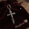 Vintage 60s Soviet Russian Silver 925 Orthodox Crucifix Cross Pendant~220