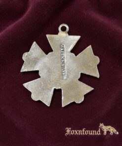Vintage Ornate Gilded Cross Pendant with Central Shield~220
