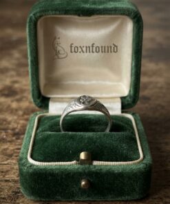 Vintage Soviet 875 Silver Floral Motif Signet Ring Size O~220