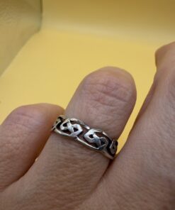 Vintage Sterling Silver 925 Celtic Knot Band Ring Size L US 5.75 1.68g~222