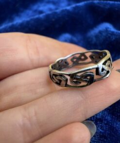 Vintage Sterling Silver 925 Celtic Knot Band Ring Size L US 5.75 1.68g~222