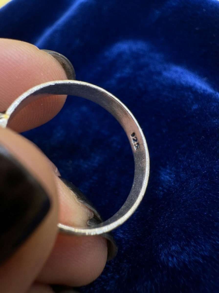 Vintage Soviet USSR Sterling Silver 925 Beaded Twist Ring Size P1/2 2.07g~222 image 5