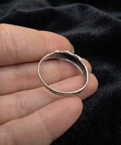 Vintage Soviet USSR Sterling Silver 925 Beaded Twist Ring Size P1/2 2.07g~222