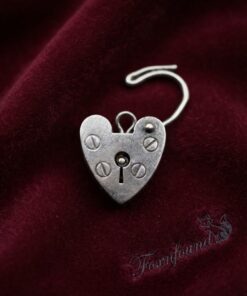 Vintage 1977 Sterling Silver 925 Heart Padlock Clasp Bracelet London 1.57g~216