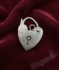 Vintage 1977 Sterling Silver 925 Heart Padlock Clasp Bracelet London 1.57g~216