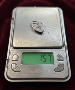 Vintage 1977 Sterling Silver 925 Heart Padlock Clasp Bracelet London 1.57g~216
