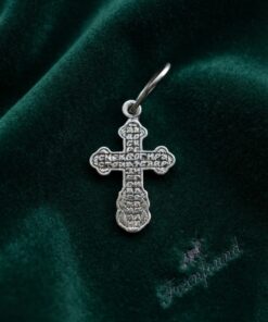 Sterling Silver 925 Russian Orthodox Cross Crucifix Prayer 2.7cm~216