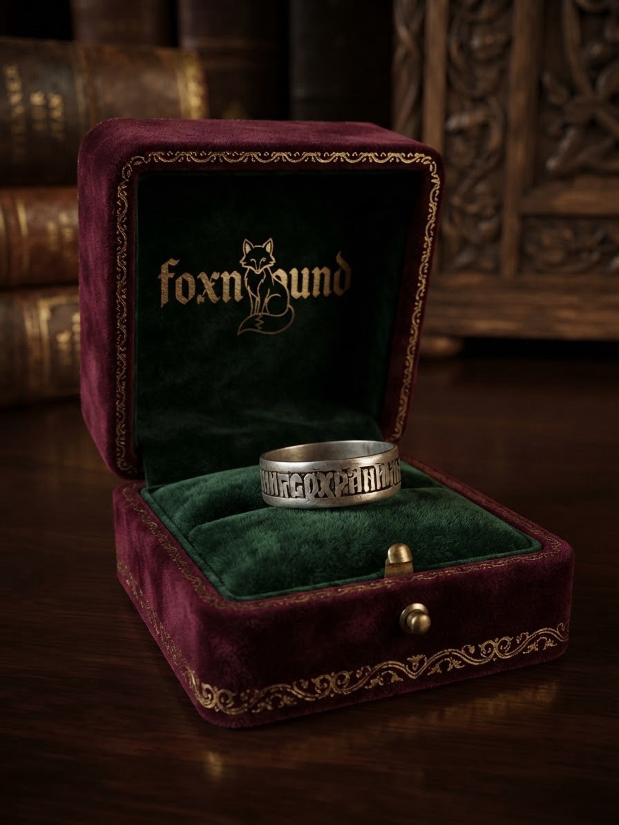 Russian Orthodox Silver Ring Spasi i Sohrani Save & Protect Size J½ ~216