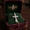 Russian Orthodox Silver Cross Pendant Spasi i Sohrani IC XC 3cm 1.20g~216
