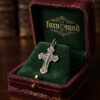 925 Sterling Silver Orthodox Cross Pendant Save and Protect 2.5cm 1.12g~200