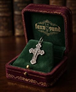 925 Sterling Silver Orthodox Cross Pendant Save and Protect 2.5cm 1.12g~200
