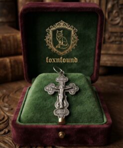 925 Sterling Silver Orthodox Cross Pendant Save and Protect 4cm 2.39g~217