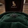 Sterling Silver 925 Sapphire Flower Cluster Ring P½ US 8 Ladies~216