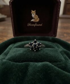 Sterling Silver 925 Sapphire Flower Cluster Ring P½ US 8 Ladies~216