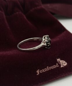 Sterling Silver 925 Sapphire Flower Cluster Ring P½ US 8 Ladies~216