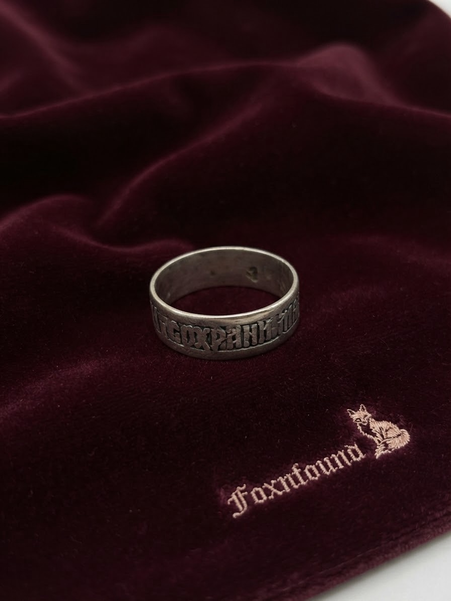 Russian Orthodox Silver Ring Spasi i Sohrani Save & Protect Size J½ ~216
