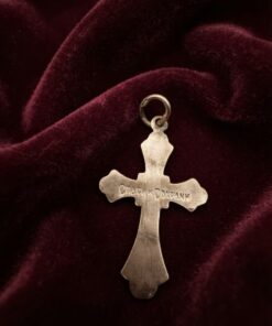 Russian Orthodox Silver Cross Pendant Spasi i Sohrani IC XC 3cm 1.20g~216