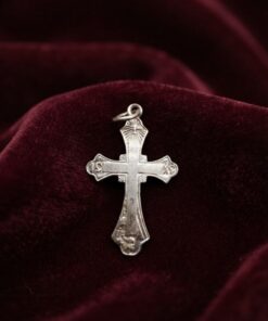 Russian Orthodox Silver Cross Pendant Spasi i Sohrani IC XC 3cm 1.20g~216