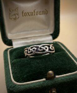 Sterling Silver 925 Celtic Knot Band Ring Size L Openwork Unisex
