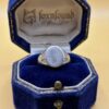 Vintage Sterling Silver Oval Signet Ring UK Size O 3.77g Unisex Engravable