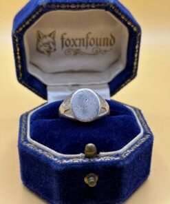 Vintage Sterling Silver Oval Signet Ring UK Size O 3.77g Unisex Engravable