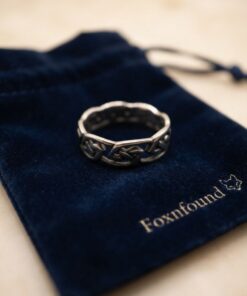 Sterling Silver 925 Celtic Knot Band Ring Size L Openwork Unisex