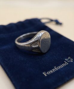 Vintage Sterling Silver Oval Signet Ring UK Size O 3.77g Unisex Engravable