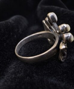 Sterling Silver 925 Marcasite Mother of Pearl Bow Ring Size O½~204