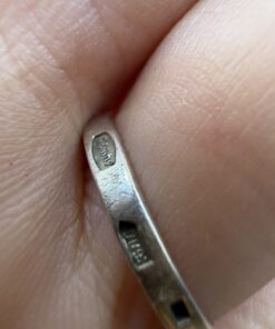 Vintage silver 925 Love Knot Ring Clear CZ Solitaire Size L½ US 6