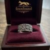 Sterling Silver 925 Wide Filigree Floral Band Ring Size X US 11.5 Openwork