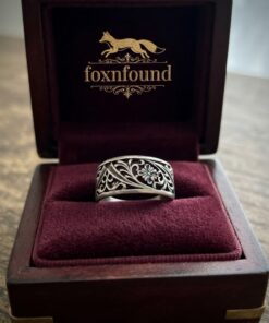 Sterling Silver 925 Wide Filigree Floral Band Ring Size X US 11.5 Openwork