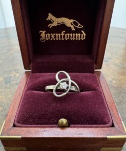 Vintage silver 925 Love Knot Ring Clear CZ Solitaire Size L½ US 6