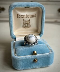 Sterling Silver 925 Howlite Statement Ring Boho Flower UK Q US 8~223