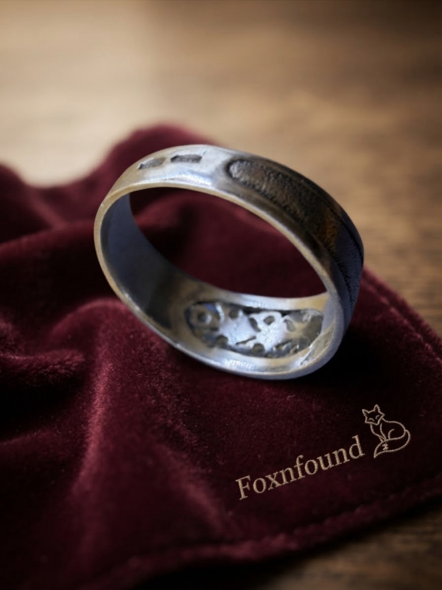 Sterling Silver 925 Leaf Branch CZ Wide Band Ring UK P½ US 8~223
