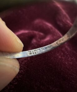 Vintage Silver Black Onyx Marcasite Oval Ring Art Deco Style UK Q US 8~223