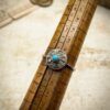 Sterling Silver 925 Turquoise CZ Round Cluster Ring UK Q US 8~223
