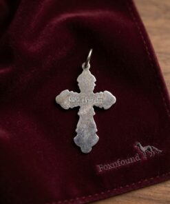925 Sterling Silver Orthodox Crucifix Cross Pendant safe and protect 2.04g~223