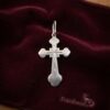 925 Silver Orthodox Budded Cross Pendant Star Engraved Hallmarked 1.37g
