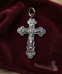 925 Silver Orthodox Budded Crucifix Cross Pendant Save and Protect 1.76g~223
