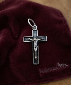 Sterling Silver 925 Crucifix Cross Pendant Orthodox Save & Protect 1.34g~223
