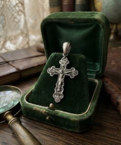925 Silver Orthodox Budded Crucifix Cross Pendant Save and Protect 1.76g~223