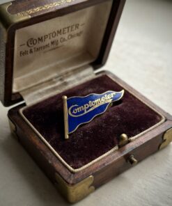 ✨ Vintage Comptometer Enamel Pennant Badge ✨