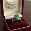 Sterling Silver 925 Green Copper Turquoise  Ring Size P½ 4.13g~224