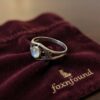 Vintage Sterling Silver Scottish Thistle Rainbow Moonstone Ring Size R 2.1g~224