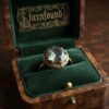Vintage Soviet 60s  Ring Gilt Granulated Setting UK Size T½~226