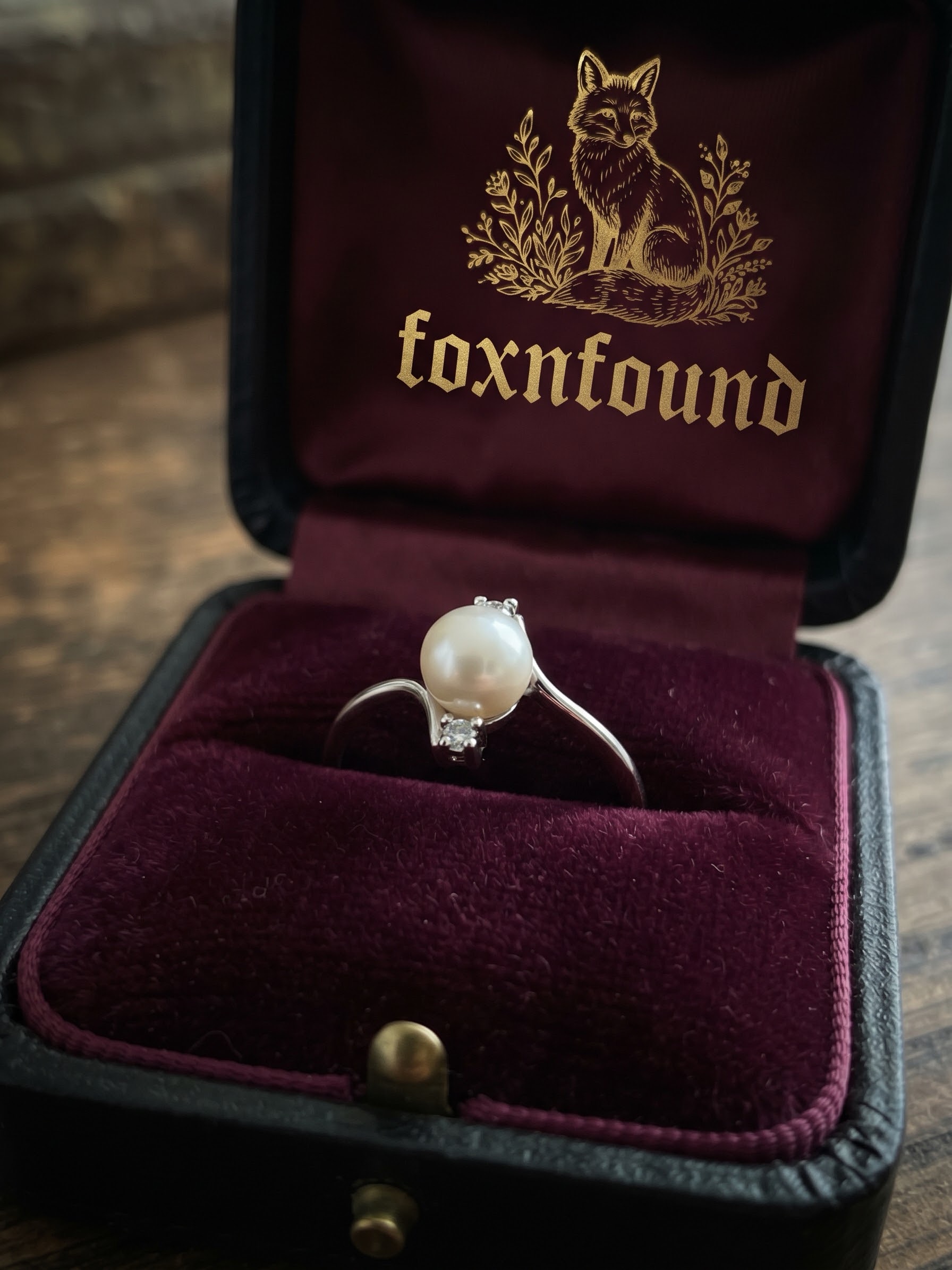 Silver 925 Freshwater Pearl Cubic Zirconia Bypass Ring Size O½